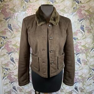 ESPRIT outerwear fur cropped jacket